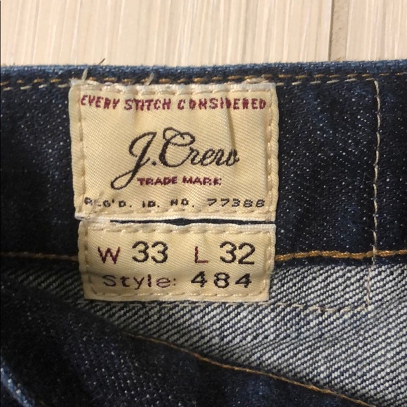 JCrew 484 Slim Fit Denim - 33w 32l dark resin wash - Picture 2 of 3